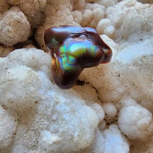 8.3ct Polished Triangle Fire Agate Cabochon