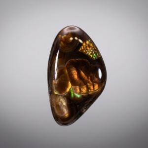 Fire Agate Cabochon — Hand-Carved, Sustainably Mined | 7.8ct | 19x11mm| Imperial Grade | Rare Butterfly Wing