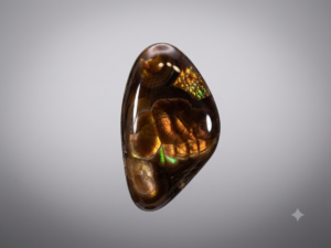 7.9ct AAA Freeform fire agate cabochon 