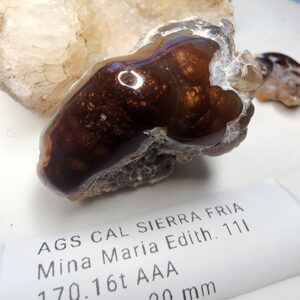 170.1ct 40x25x10mm Window cut Natural Aguascalientes, MX Fire Agate