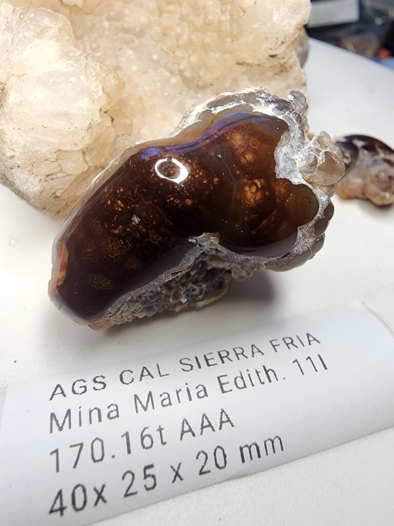 170.1ct 40x25x10mm Window cut Natural Aguascalientes, MX Fire Agate