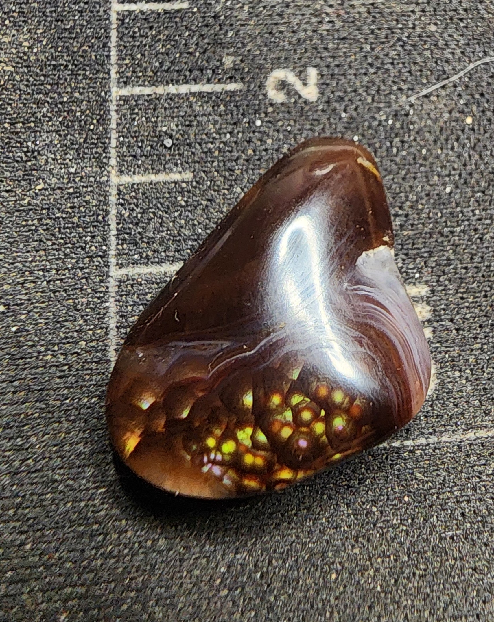 #311 — Fire Agate Cabochon, 11.11ct (18x16mm) - Image 3