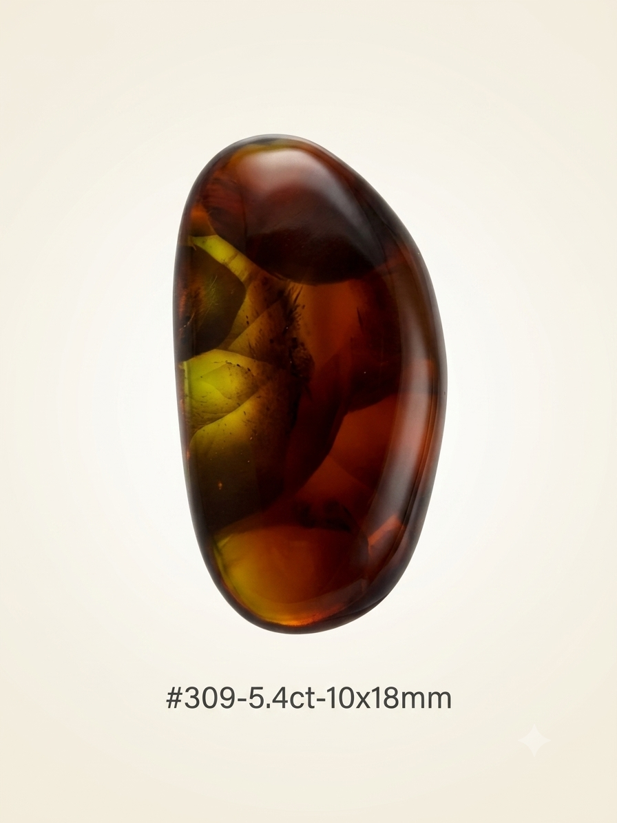 5.4ct 10x18mm Fire Agate cabochon